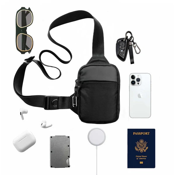 Anti-Theft Travel Sling Bag — RFID Blocking