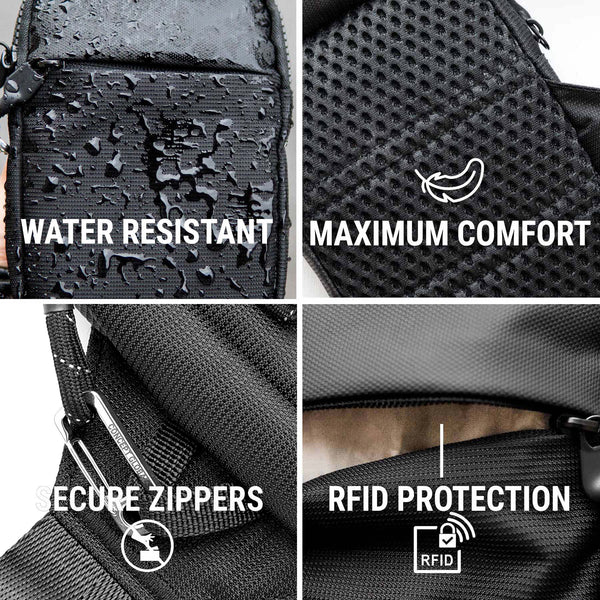 Anti-Theft Travel Sling Bag — RFID Blocking