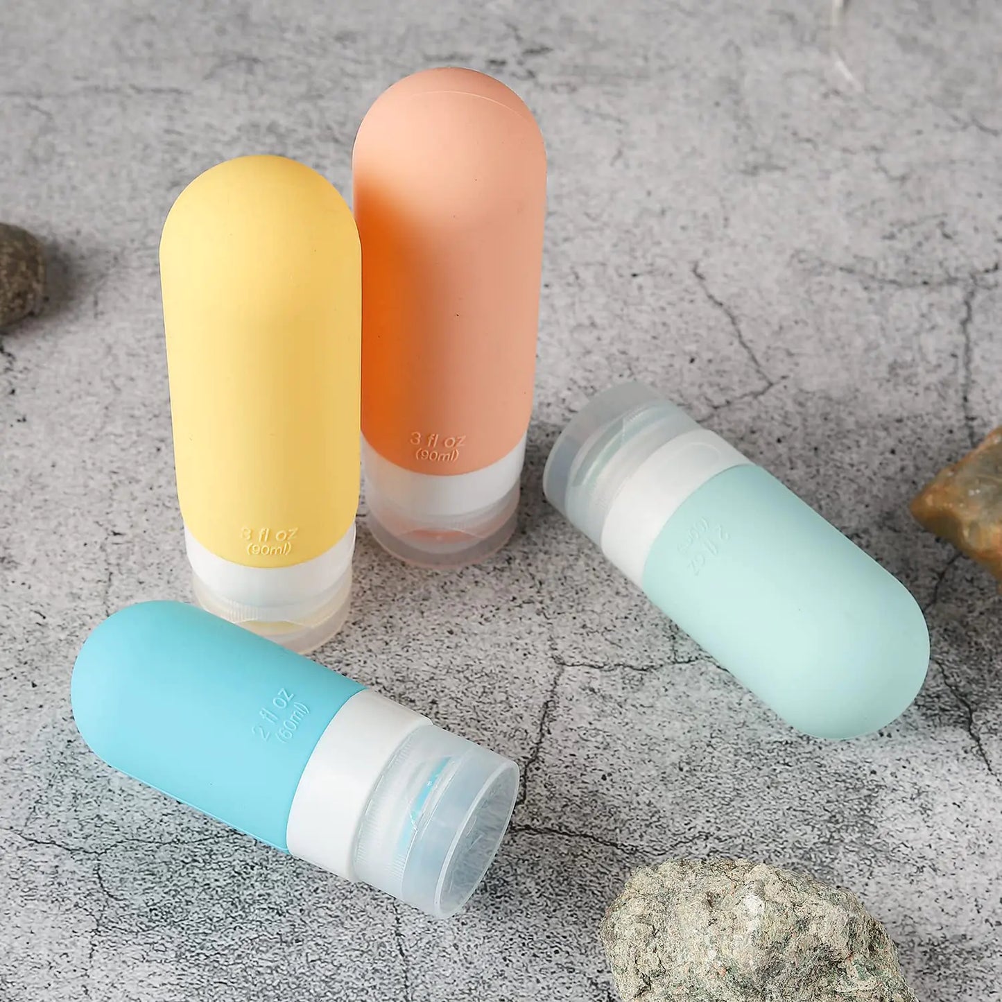 TSA-Approved Reusable Silicone Travel Bottles Set